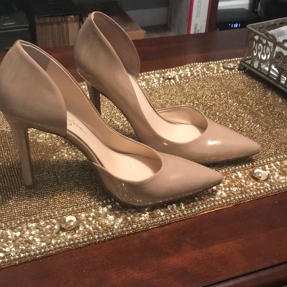 Nude paten leather Jessica Simpson heels - Picture 7 of 7